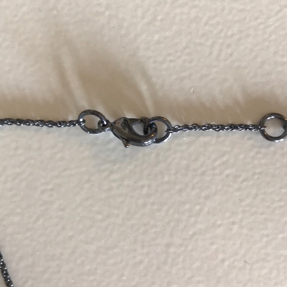 Alexia Bittar Black & Crystal Pendant Necklace 19” - Picture 3 of 6